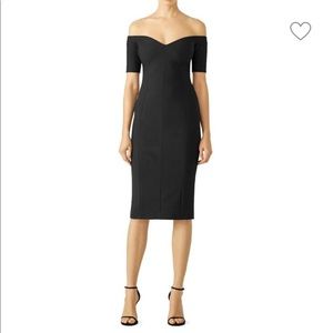 Navy Cinq a sept Birch sweetheart sheath dress